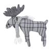 10-Inch Gray Checkered Moose Tabletop Christmas Decoration view 1