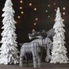 10-Inch Gray Checkered Moose Tabletop Christmas Decoration view 2