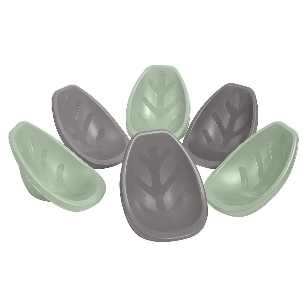 ECR4Kids Leaf Floor Seat, Rocker Chair, Sage/Grey, 6-Piece
