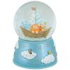 5" Children's Blue Sleepy Time Musical Snow Globe view 1