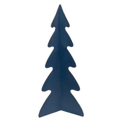 15" Blue Triangular Christmas Tree with a Curved Design Tabletop Decor