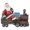 14" Red and Blue Santa on a Train Christmas Tabletop Decoration view 1