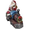 14" Red and Blue Santa on a Train Christmas Tabletop Decoration view 2