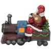 14" Red and Blue Santa on a Train Christmas Tabletop Decoration view 3