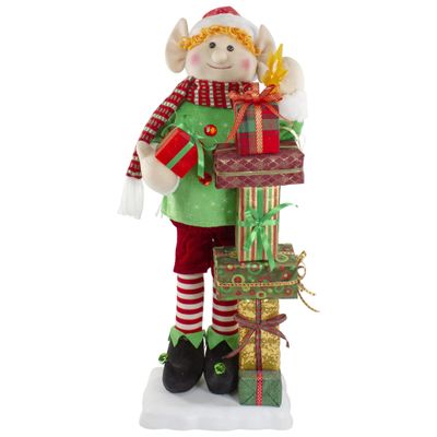 30-Inch Santa's Little Animated Elf with Lighted Star Musical Christmas Figure