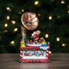 7" Santa Claus on Phonograph Musical Christmas Decoration view 2