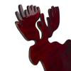 25.5" Red and Black Stained Standing Moose Christmas Tabletop Decor view 3