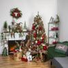 25.5" Rustic Wooden Christmas Tree with Star Table Top Decor view 3