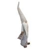 23" Gray and Beige Boy Christmas Gnome with Plaid Toy Sack Figure view 3