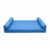 Prolinemax Style 5 - Mattress & Pillow Bolster for Outdoor Indoor Daybed Porch Swing Bed Contrast Trim Twin Size AD102 | Covers ONLY | view 1