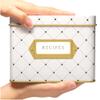 Jot & Mark Decorative Recipe Tin Box for Recipe Cards, Greeting Card Holder | Holds Hundreds of 4 x 6 Cards view 2