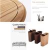 DRSFF Ultra-Narrow Trash Can for Bathroom Kitchen Gap  Nordic Wooden Large Garbage Bin Bedroom Offices Durable Rubbish Container Wastebasket with Swing Top Lid (Color : C) view 3