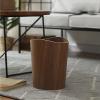 DRSFF Nordic Wooden Trash Can, Home Living Room Without Cover Waste Bin Round Paper Recycling Basket, Natural Wood Garbage Bucket for Bedroom Living Room Bathroom Office (Color : A) view 1