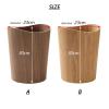 DRSFF Nordic Wooden Trash Can, Home Living Room Without Cover Waste Bin Round Paper Recycling Basket, Natural Wood Garbage Bucket for Bedroom Living Room Bathroom Office (Color : A) view 2