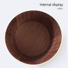 DRSFF Nordic Wooden Trash Can, Home Living Room Without Cover Waste Bin Round Paper Recycling Basket, Natural Wood Garbage Bucket for Bedroom Living Room Bathroom Office (Color : A) view 4
