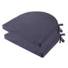 18x18 Inch Chair Pads for Dining Chairs Set of 2 with Ties Non Slip Washable Seat Cushion with Zipper Indoor Round Back Chair Cushions for Kitchen, Grey view 1