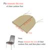 18x18 Inch Chair Pads for Dining Chairs Set of 2 with Ties Non Slip Washable Seat Cushion with Zipper Indoor Round Back Chair Cushions for Kitchen, Grey view 2