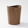 DRSFF Nordic Round Wooden Trash Can Hotel Living Room Office Waste Recycling Basket Garbage BinRubbish Container for Bedroom Bathroom Kitchen (Color : A) view 1