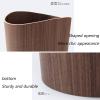 DRSFF Nordic Round Wooden Trash Can Hotel Living Room Office Waste Recycling Basket Garbage BinRubbish Container for Bedroom Bathroom Kitchen (Color : A) view 3