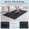 AMOAMI Ultra Thin Bathroom Rugs, Rubber Backed Bath Mats for Bathroom Non Slip, Absorbent Bathroom Mat for Floor, Shower, Sink(20"x 32", Black) view 3