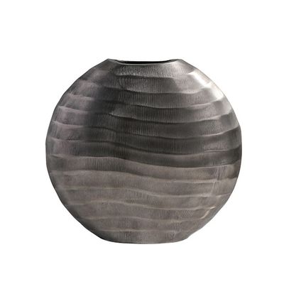 jinyi2016SHOP Flower Vase Corrugated Metal Vase Decoration Round Modern Hotel Living Room Home Decoration Flower Arrangement Container or Shooting Props Vase for Decor (Size : B)