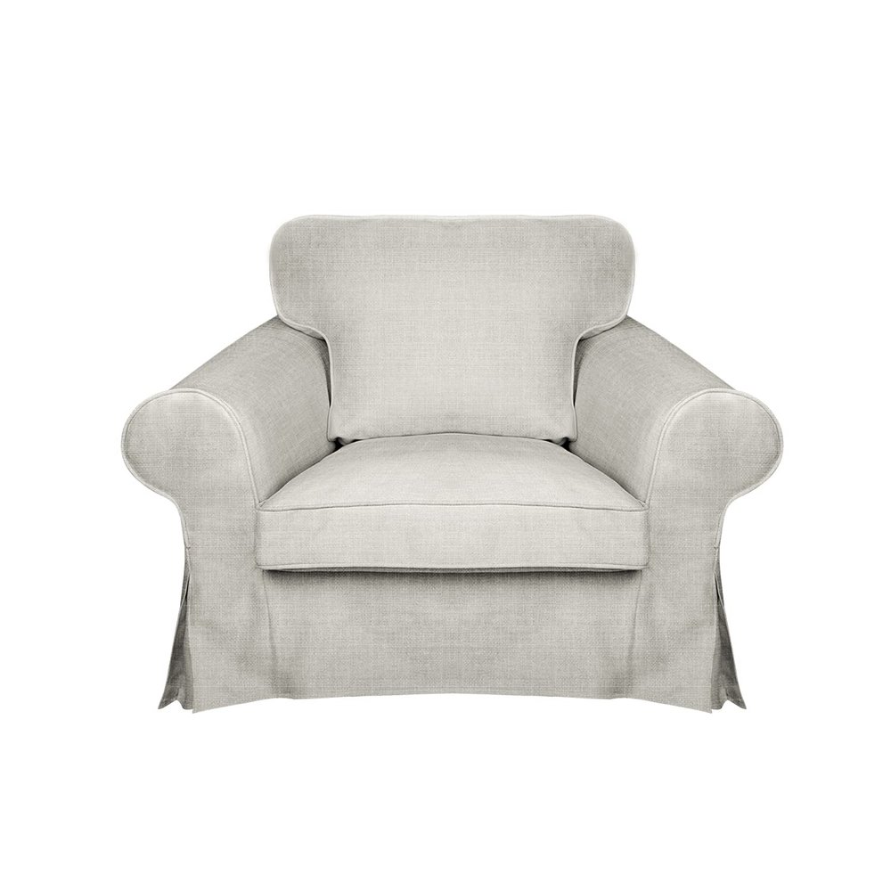 BACoverZone Sofa Cover ONLY! for EKTORP Armchair, 1-seat Sofa Cover, Chair Cover, Linen Fabric Chair Covers for Living Room, Thickened Chair Slipcovers with Arms Anti (T-14)