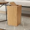 DRSFF Nordic Wooden Trash Can Simple Non-Printed Garbage Bin Square Flip Trash Recycling Bins Under Desk Storage Container Hotel Lobby Meeting Rooms Waste Paper Basket (Color : A) view 4