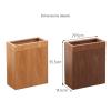 DRSFF Square Garbage Bin Three-Dimensional Trash Can Bathroom Bedroom Wooden Uncovered Office Waste Paper Basket Living Room Large Storage Bucket Rubbish Container (Color : B) view 2