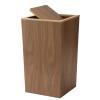 DRSFF Nordic Wooden Trash Can Simple Non-Printed Garbage Bin Square Flip Trash Recycling Bins Under Desk Storage Container Hotel Lobby Meeting Rooms Waste Paper Basket (Color : B) view 1
