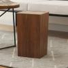 DRSFF Nordic Wooden Trash Can Simple Non-Printed Garbage Bin Square Flip Trash Recycling Bins Under Desk Storage Container Hotel Lobby Meeting Rooms Waste Paper Basket (Color : B) view 4