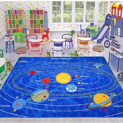 Champion Rugs Kids / Baby Room / Daycare / Classroom / Playroom Solar System Galaxy Fun Education Area Rug (8 ft x 10 ft)
