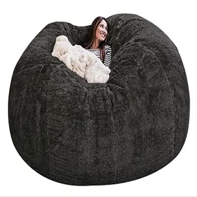 Bean Bag,Big Huge Giant Bean Bag Chair for Adults, (No Filler) Bean Bag Chair for Adults Kids Comfy Fluffy Giant Round Beanbag Lazy Sofa Cover- Machine Washable Covers, Double Stitched Seams