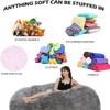 Bean Bag,Big Huge Giant Bean Bag Chair for Adults, (No Filler) Bean Bag Chair for Adults Kids Comfy Fluffy Giant Round Beanbag Lazy Sofa Cover- Machine Washable Covers, Double Stitched Seams view 4