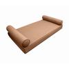 Prolinemax Style 5 - Mattress & Pillow Bolster for Outdoor Indoor Daybed Porch Swing Bed Contrast Trim Twin-XL Size AD104 | Covers ONLY | view 2