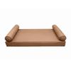 Prolinemax Style 5 - Mattress & Pillow Bolster for Outdoor Indoor Daybed Porch Swing Bed Contrast Trim Twin-XL Size AD104 | Covers ONLY | view 4