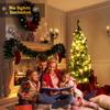 HAPPYGRILL 6FT Pencil Christmas Tree Slim Xmas Tree for Home Outdoor Decoration Unlit Artificial Christmas Tree with Foldable Metal Stand PVC Material view 3