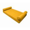 Prolinemax |SLIPCOVER ONLY|S5 Outdoor Daybed Mattress Bolster Pillow Cushion Covers Contrast Pipe Trim Twin-XL AD108 view 1