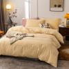 Janlive Washed Cotton Duvet Cover Twin Ultra Soft 100% Cotton Solid Color Cream Yellow Duvet Cover Set with Zipper Closure -2 Pieces Cream Yellow Twin view 2