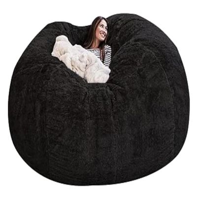 Bean Bag,Big Huge Giant Bean Bag Chair for Adults, (No Filler) Bean Bag Chair for Adults Kids Comfy Fluffy Giant Round Beanbag Lazy Sofa Cover- Machine Washable Covers, Double Stitched Seams