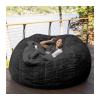 Bean Bag,Big Huge Giant Bean Bag Chair for Adults, (No Filler) Bean Bag Chair for Adults Kids Comfy Fluffy Giant Round Beanbag Lazy Sofa Cover- Machine Washable Covers, Double Stitched Seams view 2
