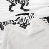 Dinosaur Print Sherpa Blanket - Black and White Dino Alphabet Fleece Throw for Bed, Sofa, Couch - Kids Jungle Animal Wildlife Decor - Ultra Soft, Warm, Fuzzy - 40"x50" view 4