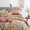 Autumn Dream Cotton Bedspread Quilt Sets, 3 Pieces Reversible Comforter Coverlet Sets, Yellow Gorgeous Paisley,Queen Size view 2