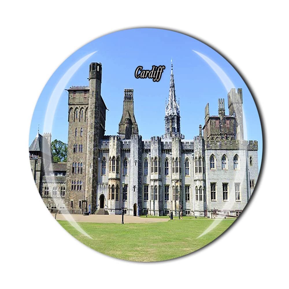 Cardiff UK Fridge Magnet Crystal Tourist Souvenir Gift Collection Refrigerator Magnetic Sticker