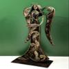 30" Handmade Angel Figurine with Candle Stand - Iron view 3