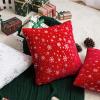 AQOTHES Soft Faux Fur Fuzzy Cute Decorative Throw Pillows Covers with Snowflake Glitter Printed Pillowcases for Christmas Decor Home Bed Room Sofa Chair Couch, Red, 16x16 inch, Pack of 2 view 3