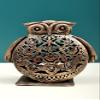 7" Owl Standing Candle Stand | Handmade - Iron view 1