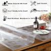 1.5mm Thick Clear Table Cover, 17 x 53 Inch, No Plastic Smell Heavy Duty Table Top Cover view 2