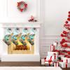 CUXWEOT Personalized Coral Sea Turtle Christmas Stockings Customize Name Candy Bag for Family Holiday Party Decorations Gift 17.52 x 7.87 Inch view 2