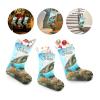 CUXWEOT Personalized Coral Sea Turtle Christmas Stockings Customize Name Candy Bag for Family Holiday Party Decorations Gift 17.52 x 7.87 Inch view 3