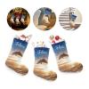 CUXWEOT Personalized Sunshine Jumping Dolphin Christmas Stockings Customize Name Candy Bag for Family Holiday Party Decorations Gift 17.52 x 7.87 Inch view 3